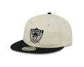 NEW ERA RC9FIFTY OF NFL OAKLAND RAIDERS CHROME DENIM STRAPBACK CAP - FAM