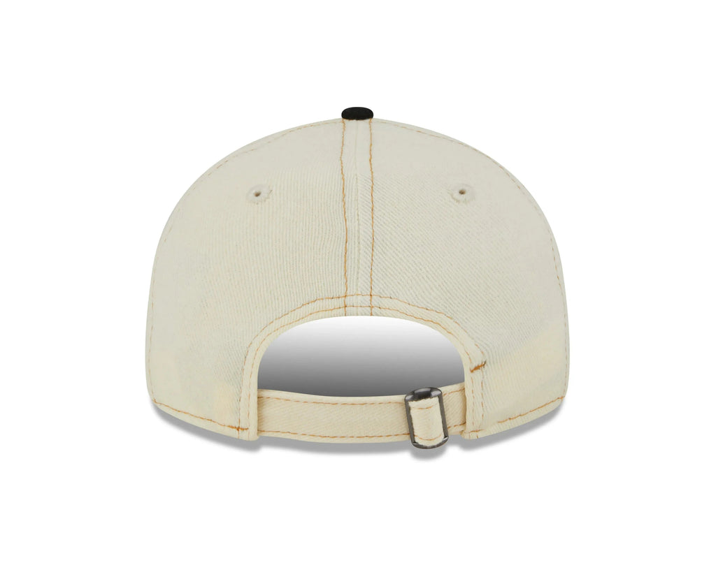 NEW ERA RC9FIFTY OF NFL OAKLAND RAIDERS CHROME DENIM STRAPBACK CAP - FAM