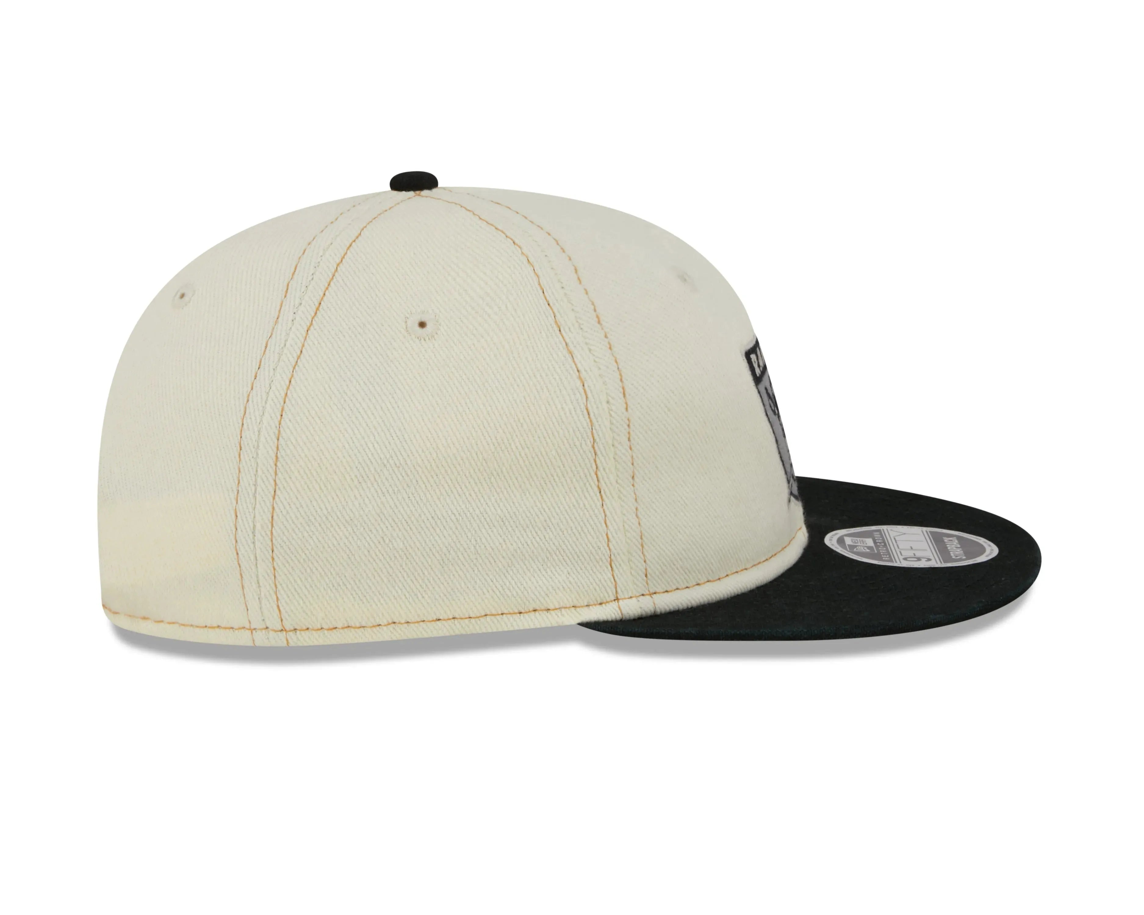 NEW ERA RC9FIFTY OF NFL OAKLAND RAIDERS CHROME DENIM STRAPBACK CAP - FAM