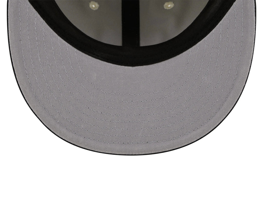 NEW ERA RC9FIFTY OF NFL OAKLAND RAIDERS CHROME DENIM STRAPBACK CAP - FAM