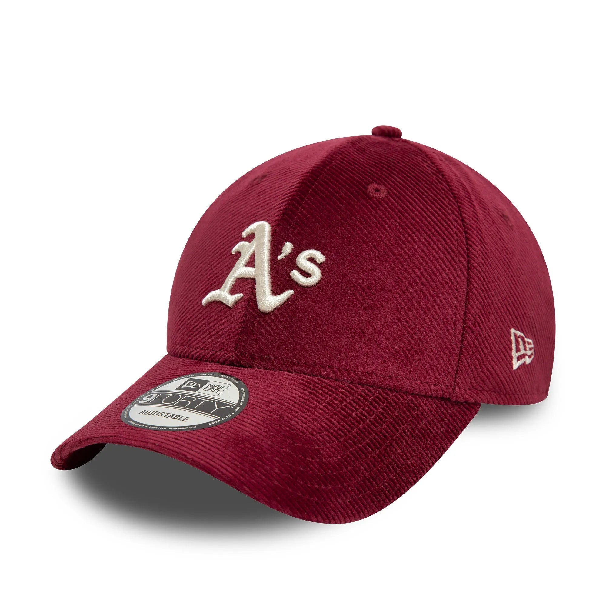 NEW ERA 9FORTY MLB OAKLAND ATHLETICS DARK RED CORD CAP - FAM