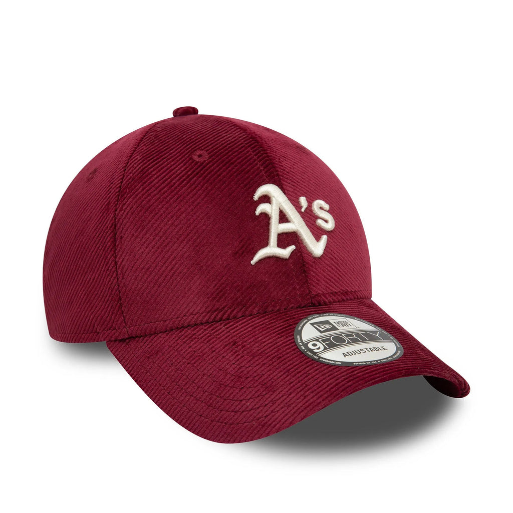 NEW ERA 9FORTY MLB OAKLAND ATHLETICS DARK RED CORD CAP - FAM