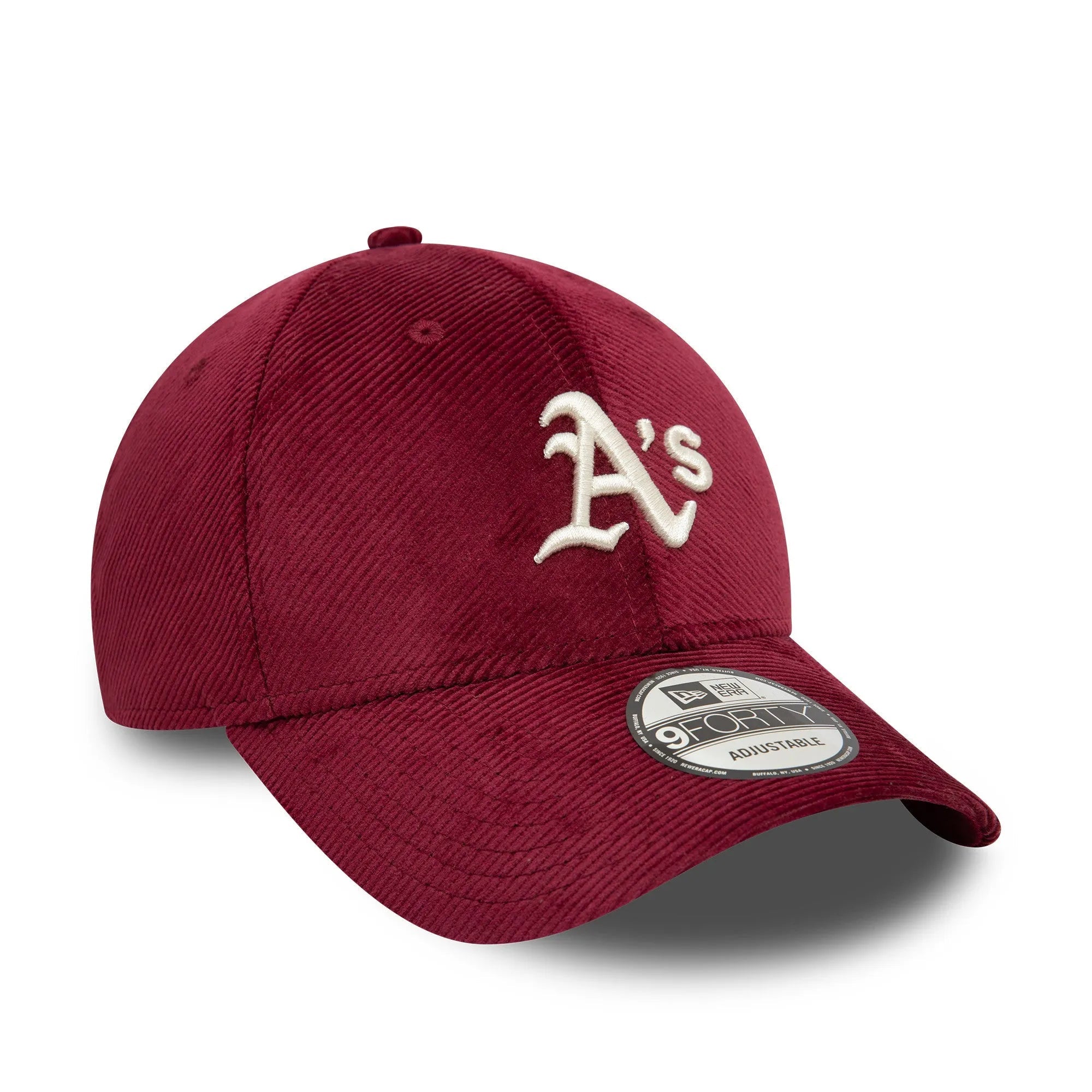 NEW ERA 9FORTY MLB OAKLAND ATHLETICS DARK RED CORD CAP - FAM