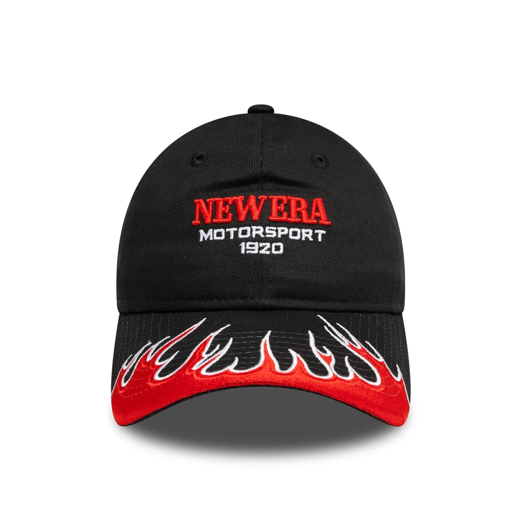 NEW ERA 9TWENTY WMNS NEW ERA MOTORSPORT FLAME VISOR BLACK CAP - FAM