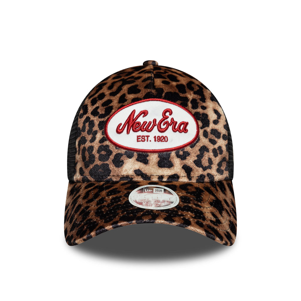NEW ERA WOMEN LEOPARD / 9FORTY A-FRAME TRUCKER CAP