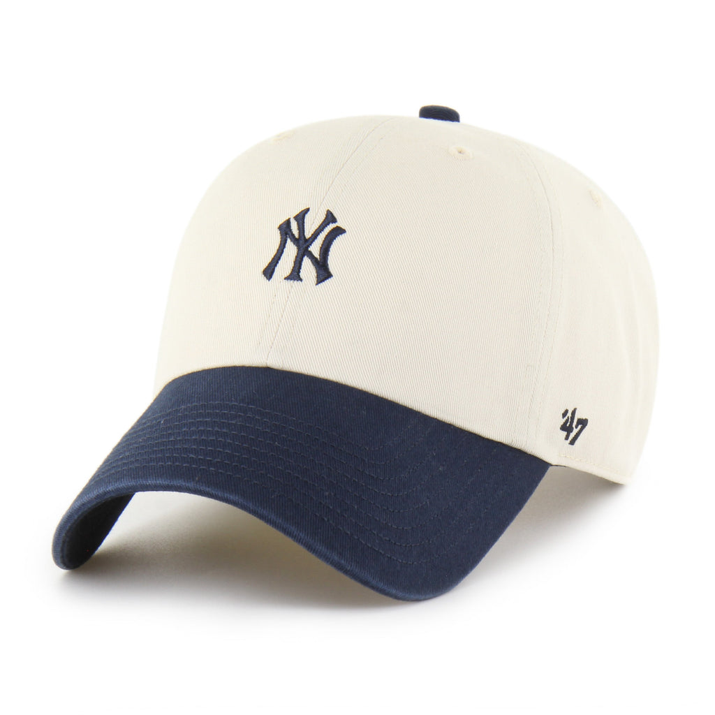 NEW YORK YANKEES CHROME WHITE NAVY TWO TONE / '47 BASE RUNNER CLEAN UP