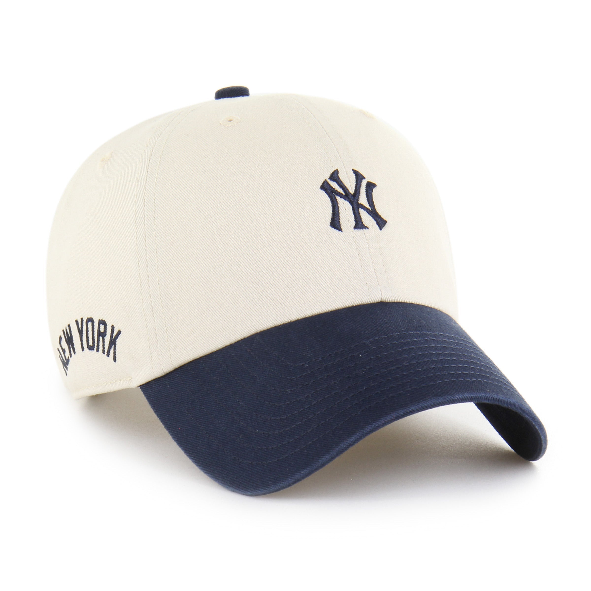NEW YORK YANKEES CHROME WHITE NAVY TWO TONE / '47 BASE RUNNER CLEAN UP