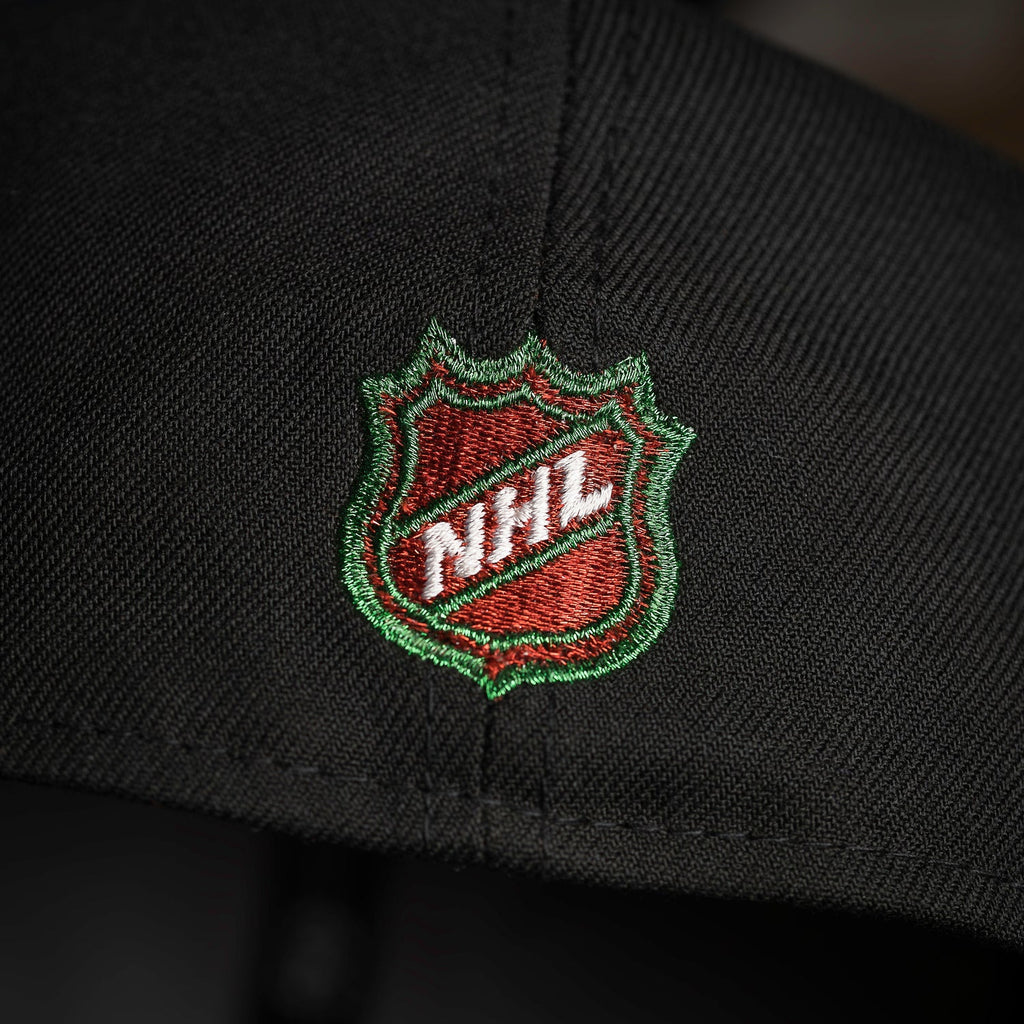 NEW JERSEY DEVILS NHL BLACK KELLY GREEN UV / NEW ERA 59FIFTY FITTED CAP