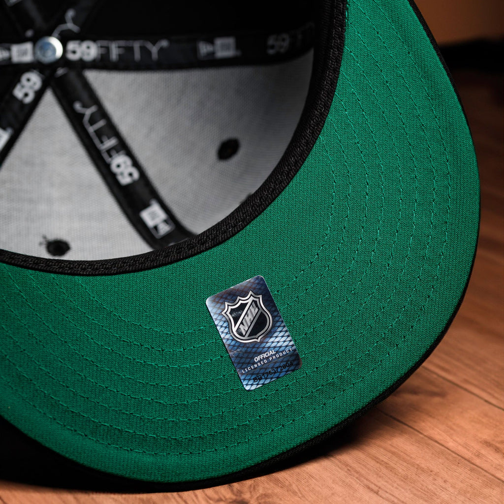 NEW JERSEY DEVILS NHL BLACK KELLY GREEN UV / NEW ERA 59FIFTY FITTED CAP