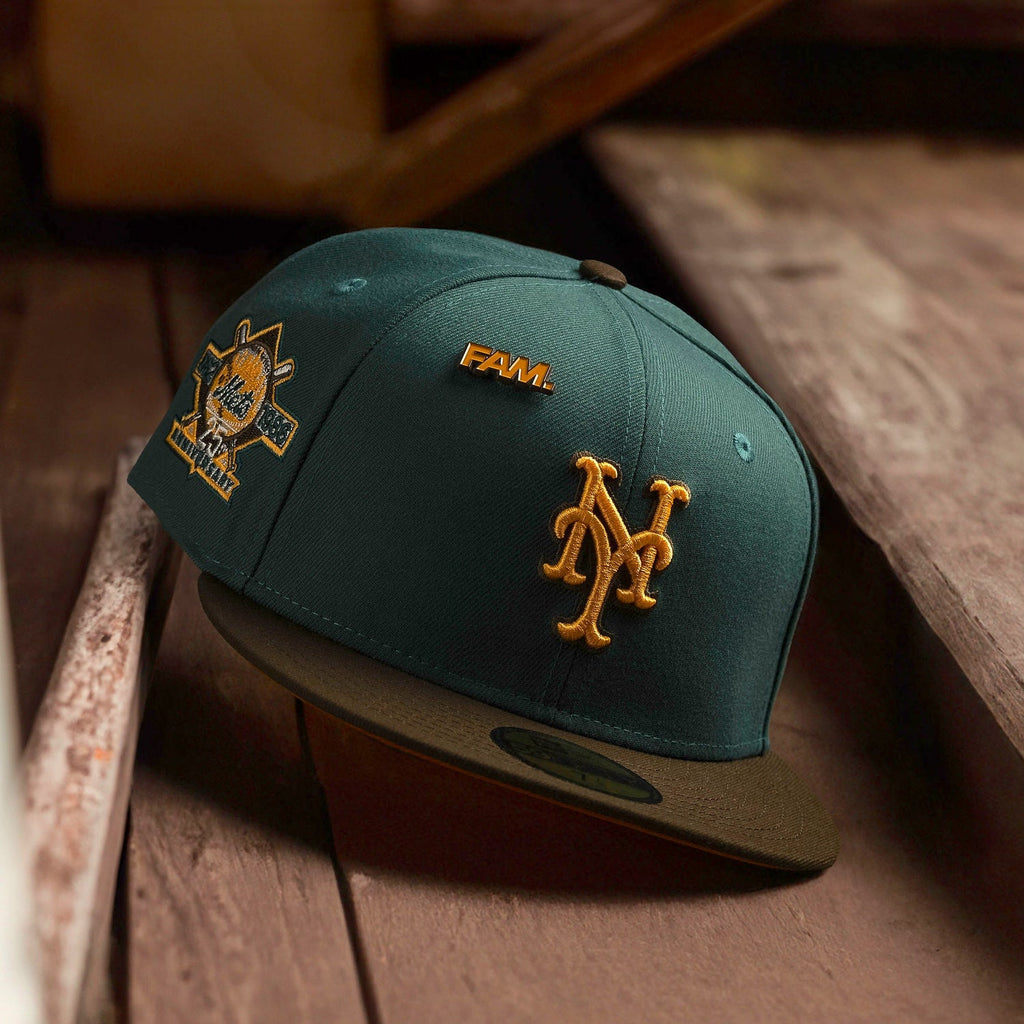 NEW YORK METS MLB GREEN WALNUT TWO TONE ORANGE UV / NEW ERA 59FIFTY CAP