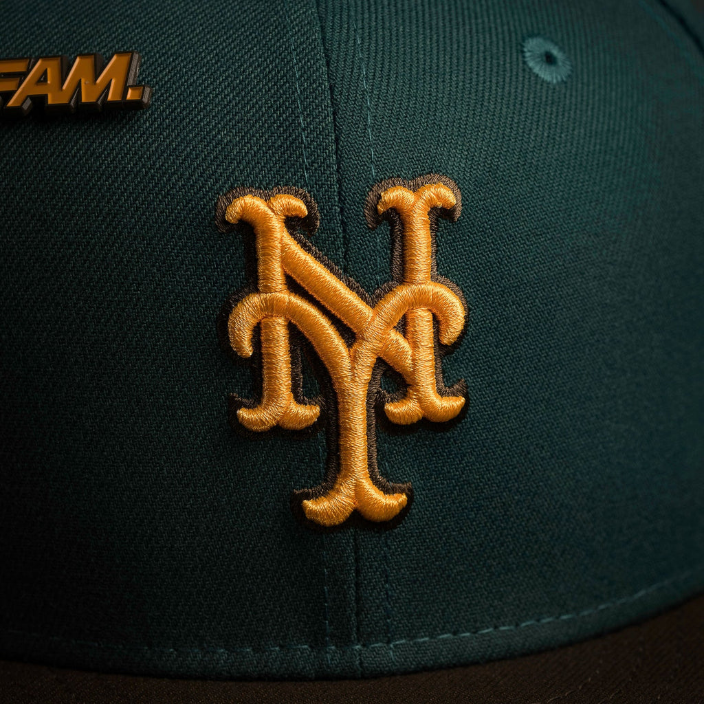 NEW YORK METS MLB GREEN WALNUT TWO TONE ORANGE UV / NEW ERA 59FIFTY CAP