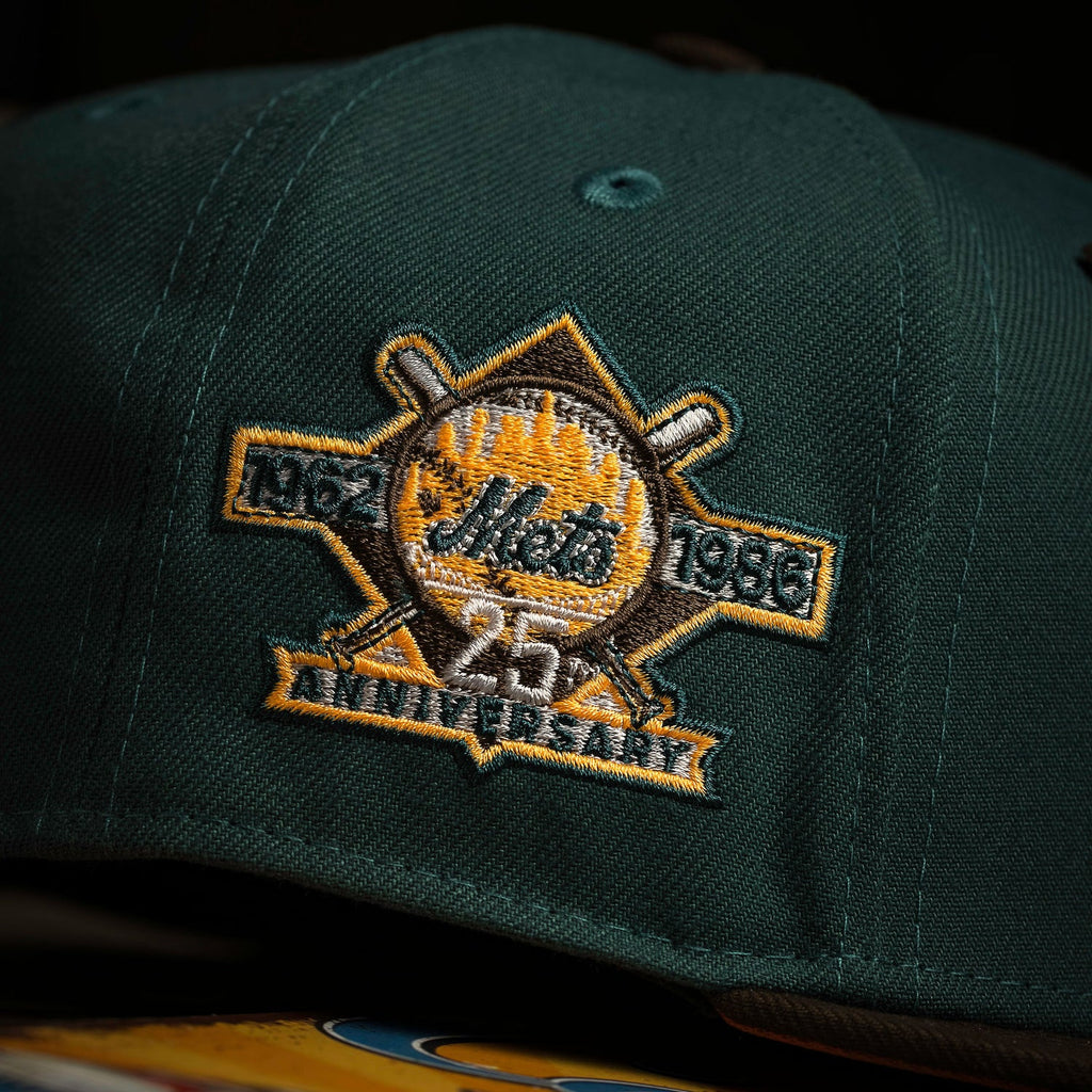 NEW YORK METS MLB GREEN WALNUT TWO TONE ORANGE UV / NEW ERA 59FIFTY CAP