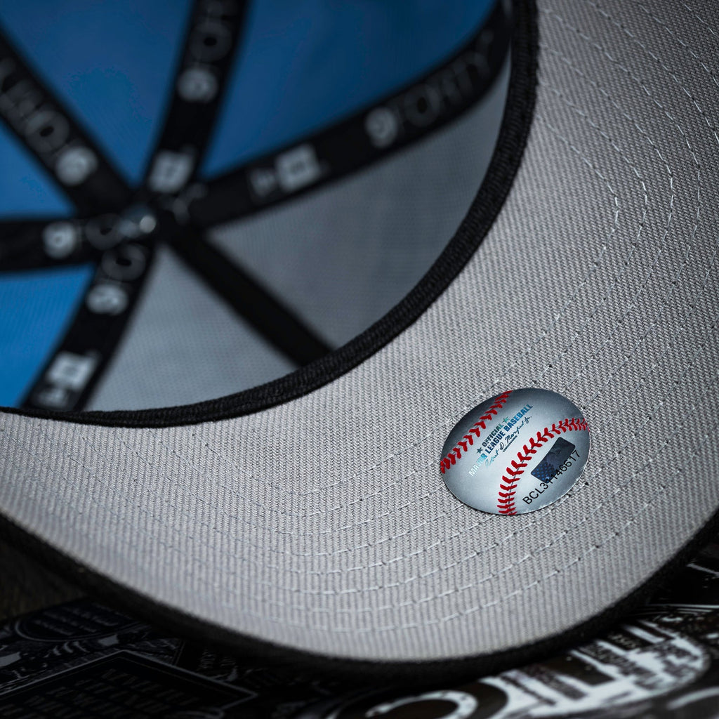 NEW YORK METS MLB SKY BLUE BLACK TWO TONE GREY UV / NEW ERA 9FORTY A-FRAME
