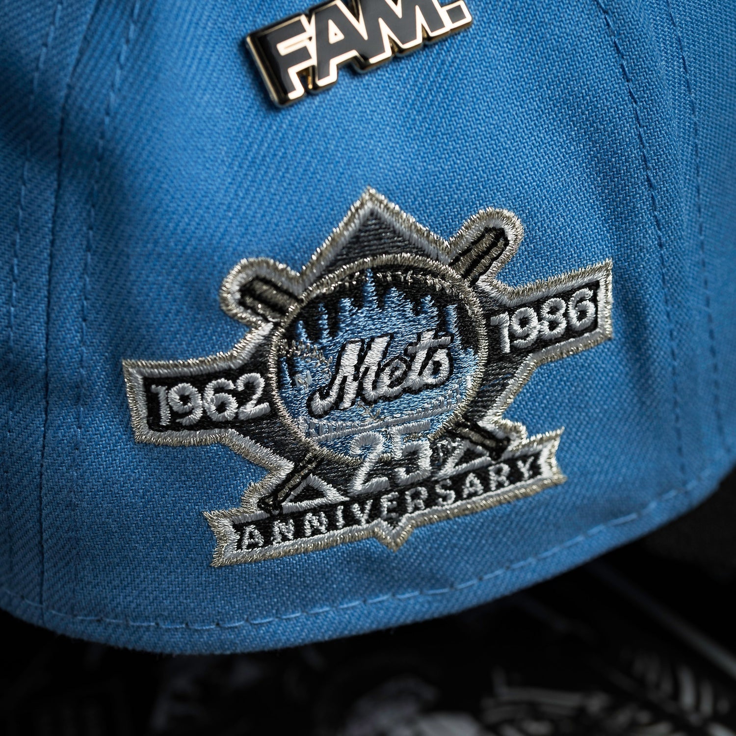 NEW YORK METS MLB SKY BLUE BLACK TWO TONE GREY UV / NEW ERA 9FORTY A-FRAME