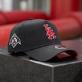 NEW ERA 9FORTY LOS ANGELES ANGELS SIDE PATCH BLACK / SCARLET RED UV - FAM